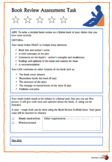 Book Review Assessment Task and Rubric