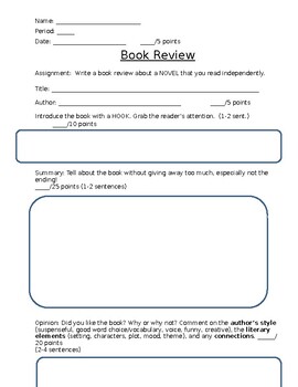 book review for assignment