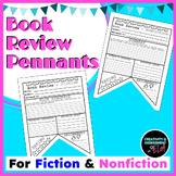 Book Review Book Report Pennant Banner Template for ANY Fi