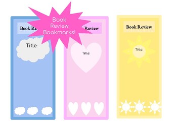 Book Review Bookmarks by Miss O Teaches All | TPT