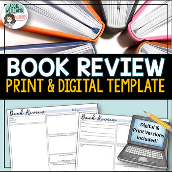 Preview of Book Review - FREE DIGITAL or PRINT ACTIVITY FOR ANY NOVEL