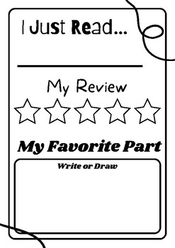 Preview of Book Review Forms for Primary Students