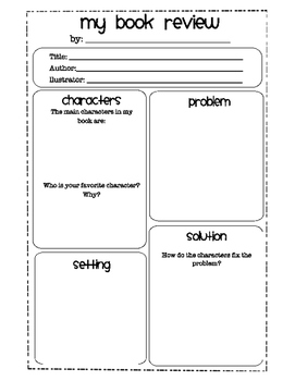 Preview of Book Review Graphic Organizers