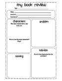 Book Review Graphic Organizers