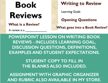 Preview of Book Review - Lesson and Assignment WITH BONUS FILE