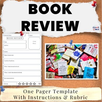 Preview of Book Review - Middle School One Pager Template