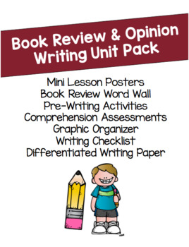 Preview of Book Review & Opinion Writing Unit Pack