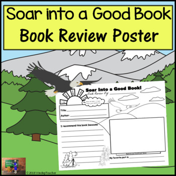 Preview of Book Review Poster - Soar Into a Good Book!  Any Season Book Activity