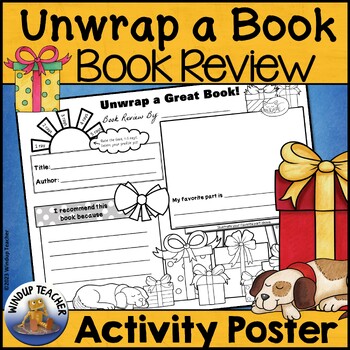 Preview of Book Review Poster - Unwrap a Great Book! Present Theme for Any Occasion