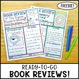 Book Review Template Book Report Reading Response FREEBIE