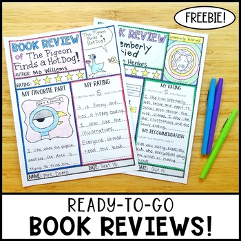 Preview of Book Review Template Book Report Reading Response FREEBIE