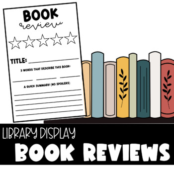 Preview of Book Review / Recommendation Form For Classroom Library Display