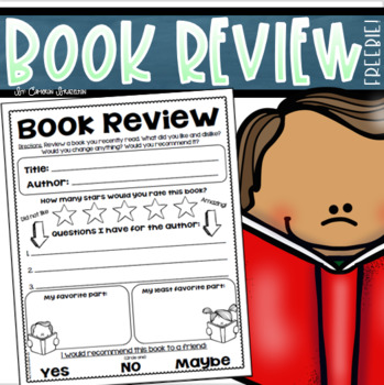 Preview of Book Report Review Recommendation Reading Response Activity FREEBIE