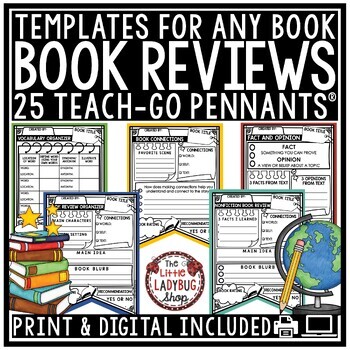 Preview of Book Review Report Templates Reading Response Sheets Graphic Organizers