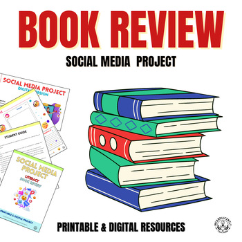 Preview of Book Review Social Media Project with Digital Resources, Grades 3-12