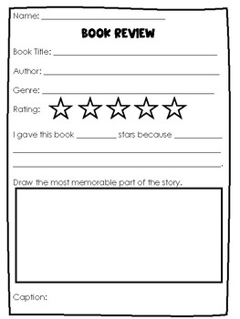 Preview of Book Review Template