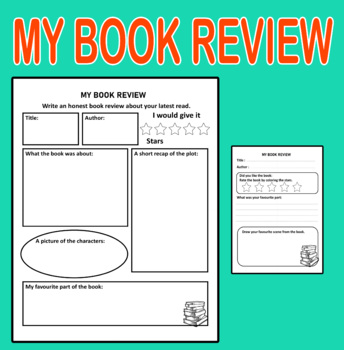 Preview of Book Review Template 2 different designs