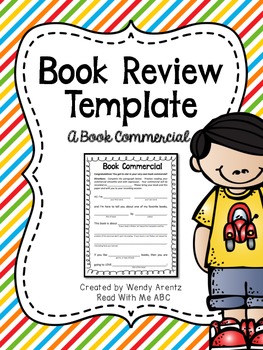 Preview of Book Review Template:  A Book Commercial