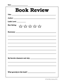 Write a book review ks1075