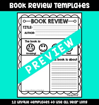 Book Review Templates/ Reading Comprehension by Dragonfly Lettering