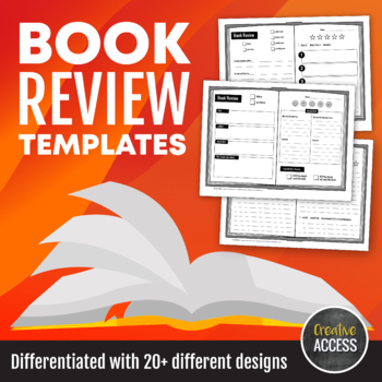 Preview of Book Review Templates for K-5+ [Differentiated with over 20 different designs!]