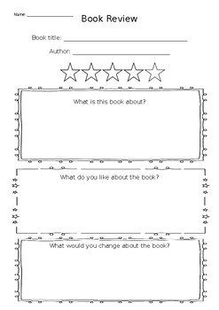 book review worksheet islcollective