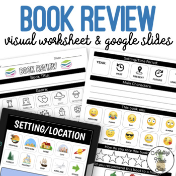 Preview of Book Review Worksheet & Google Slides