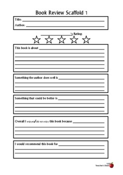 Preview of Book Review Writing Scaffold - 1