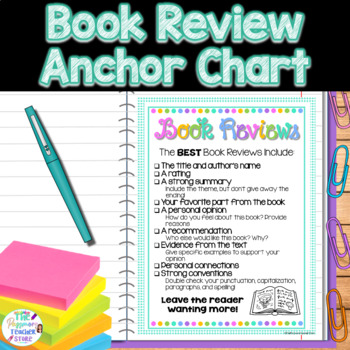 Preview of Book Reviews Anchor Chart Poster | Writing a Book Review | Opinion Writing Unit