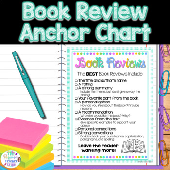 writing a book review anchor chart