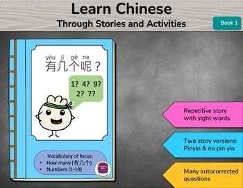 Preview of Book Series 1: Learn the NUMBERS in Chinese through story telling