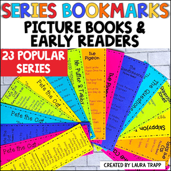 Preview of Book Series Lists Bookmarks for Picture Books and Easy Readers Kids Book Series