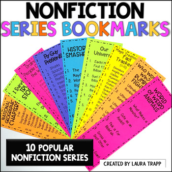 Preview of Book Series Lists Bookmarks for Nonfiction Kids Book Series - Informational Text
