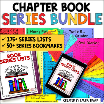 Preview of Chapter Book Series Lists Bundle for Elementary Library - Kids Book Series