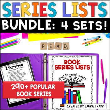 Preview of Book Series Lists Bundle for Elementary Library Kids Book Series