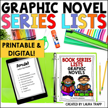 Preview of Book Series Lists for Graphic Novels - Elementary Library Kids Book Series