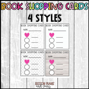 Preview of Book Shopping Cards - 4 Styles