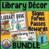 Bookworm Library Sign BUNDLE - Label & Organize, Passes, F