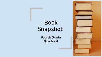 Preview of Book Snapshot/Book Report - PPT