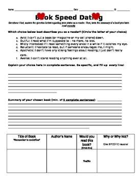 library adult book speed dating template