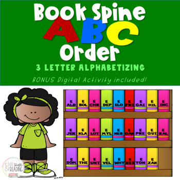 Preview of Book Spine ABC Order (3 Letter)