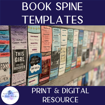 Preview of Book Spine Template PDF
