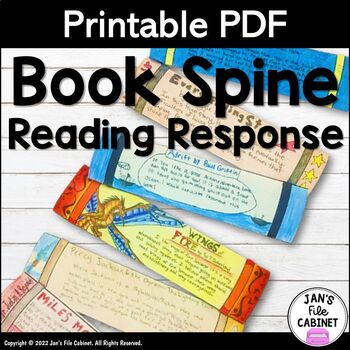 Preview of Book Spine Templates | Independent Reading Response | Grades 5-7 PRINTABLE
