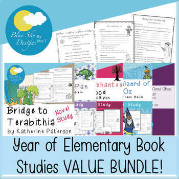 Preview of Year Long Elementary Book Studies VALUE BUNDLE