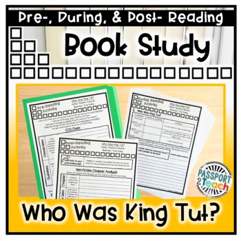 Preview of Book Study Aligned with Who Was King Tut?