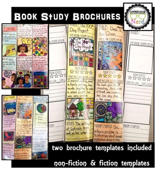 Preview of Book Study Brochures: non-fiction and fiction templates