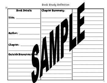 Preview of Book Study Reflection