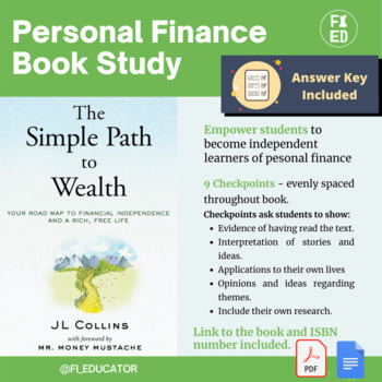 Preview of Book Study | The Simple Path To Wealth | Digital or Physical Resource