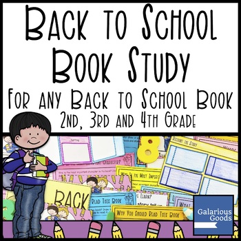 Preview of Book Study for any Back to School Picture Book - 2nd, 3rd and 4th Grade