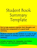Student Book Summary Templates